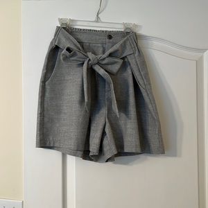 Grey Linen Shorts